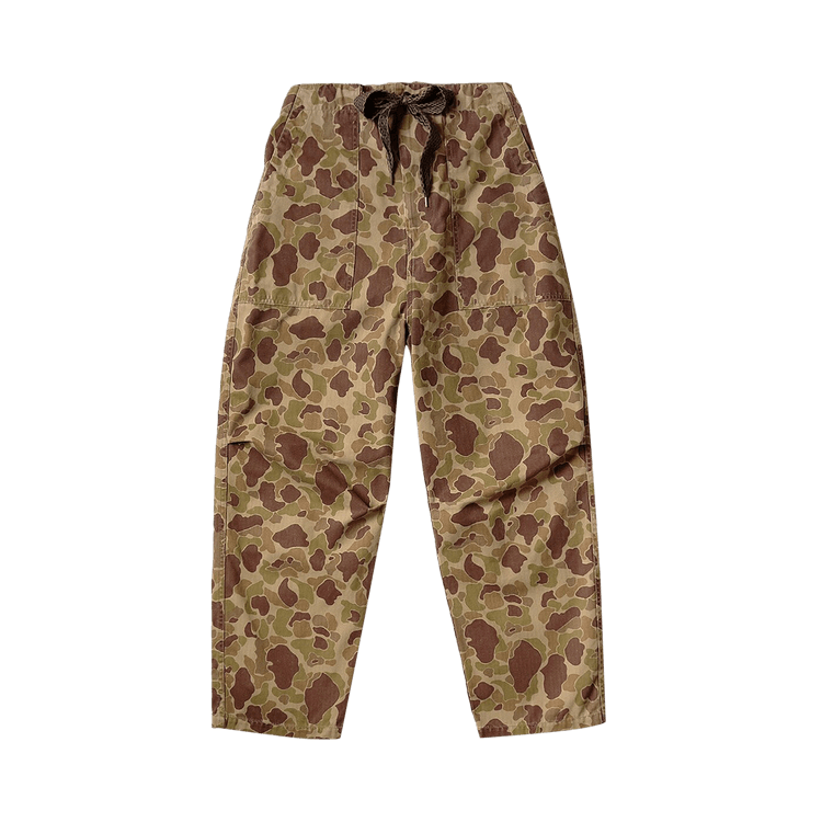 Kapital Herringbone Happy Peek-A-Boo Camo Easy Pants "Beige/Khaki"