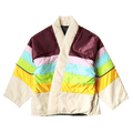 Kapital Nylon Rainbow Kesa Sham Bomber Jacket "Burgundy"