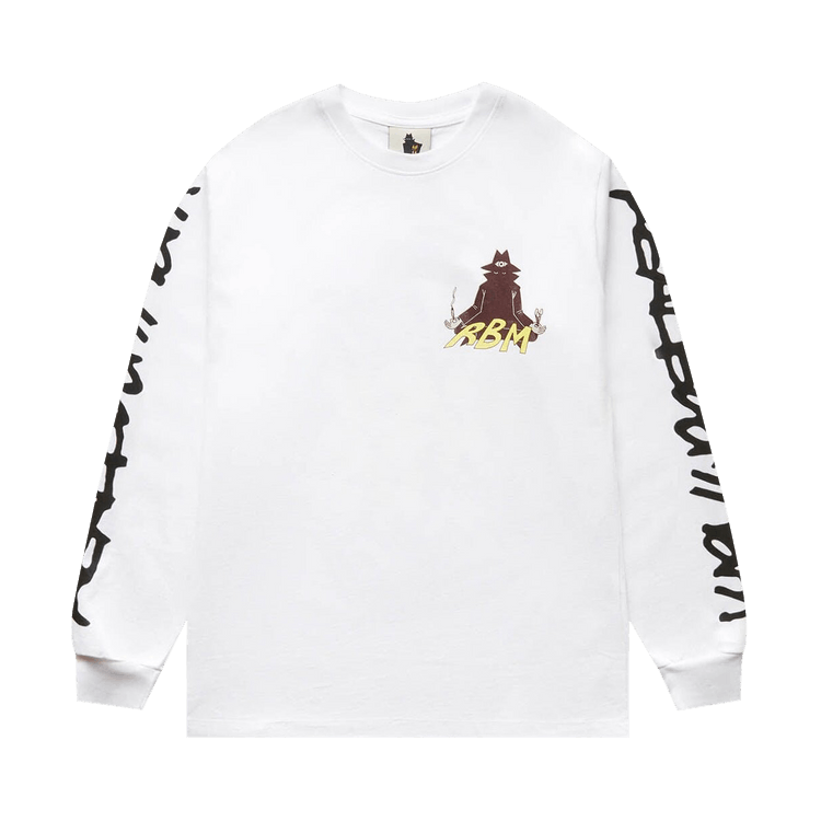 Real Bad Man Piano Meditation Long-Sleeve T-Shirt "White"