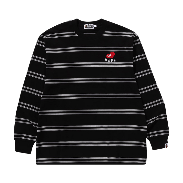 BAPE Ape Heart Hoop Long-Sleeve Tee "Black"