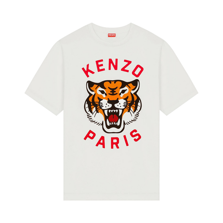 Kenzo Lucky Tiger Oversize Tee "Off White"