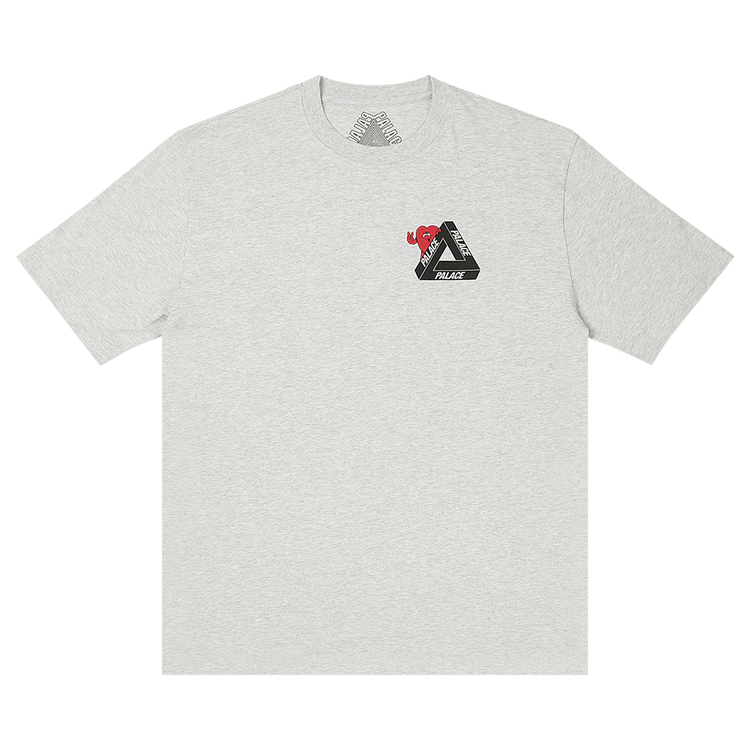 Palace Tri-Hearts T-Shirt "Grey Marl"