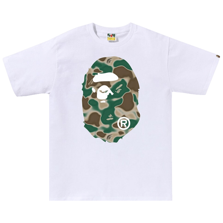 BAPE Liquid Camo Big Ape Head Tee "White"
