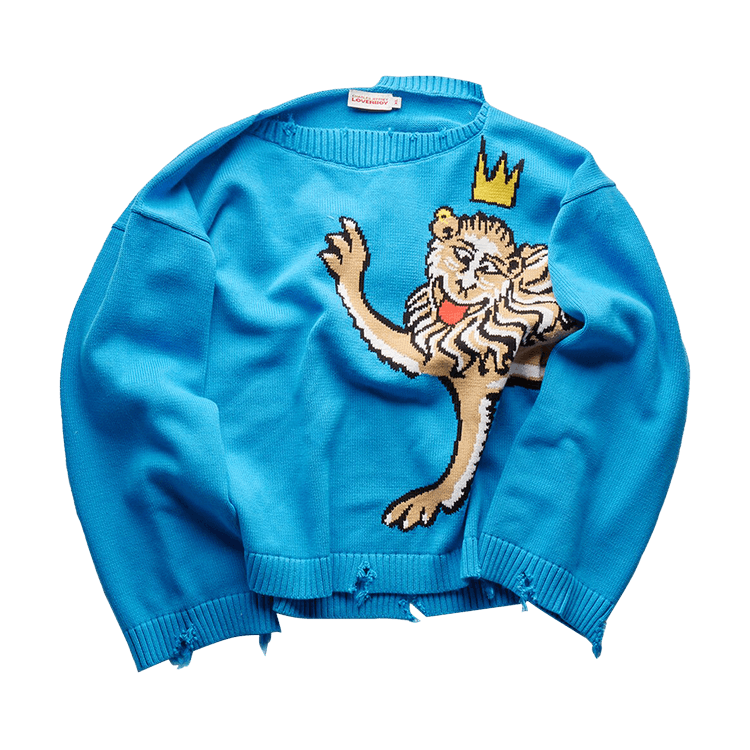 Charles Jeffrey Loverboy Graphic Slash Jumper "Blue"