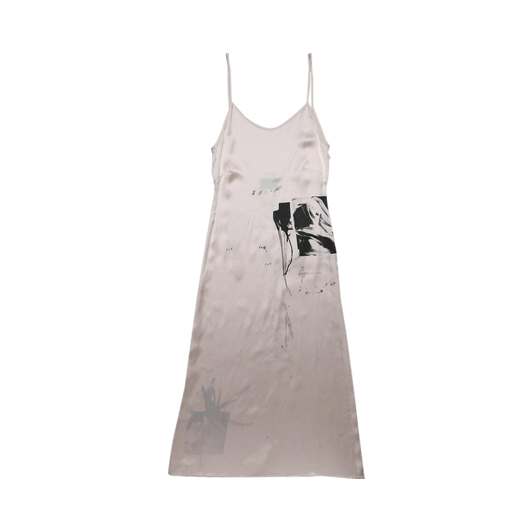 Enfants Riches Déprimés Long Slip Dress With Back Slit "Ivory"