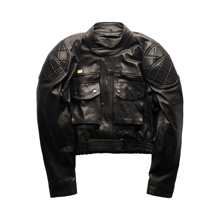 Martine Rose Leather Rider Jacket "Black"