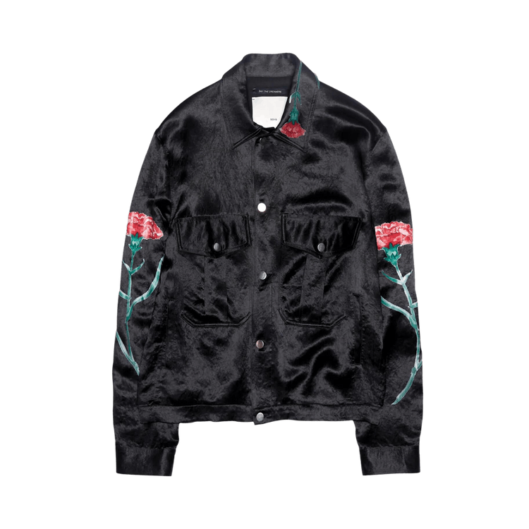 Song for the Mute Falling Flowers Military Jacket "Black"