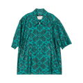 Song for the Mute Zip Up Box Shirt "Peacock"