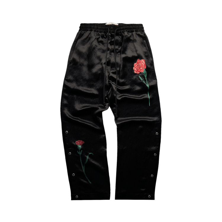 Song for the Mute Falling Flowers Studded Track Pant "Black"