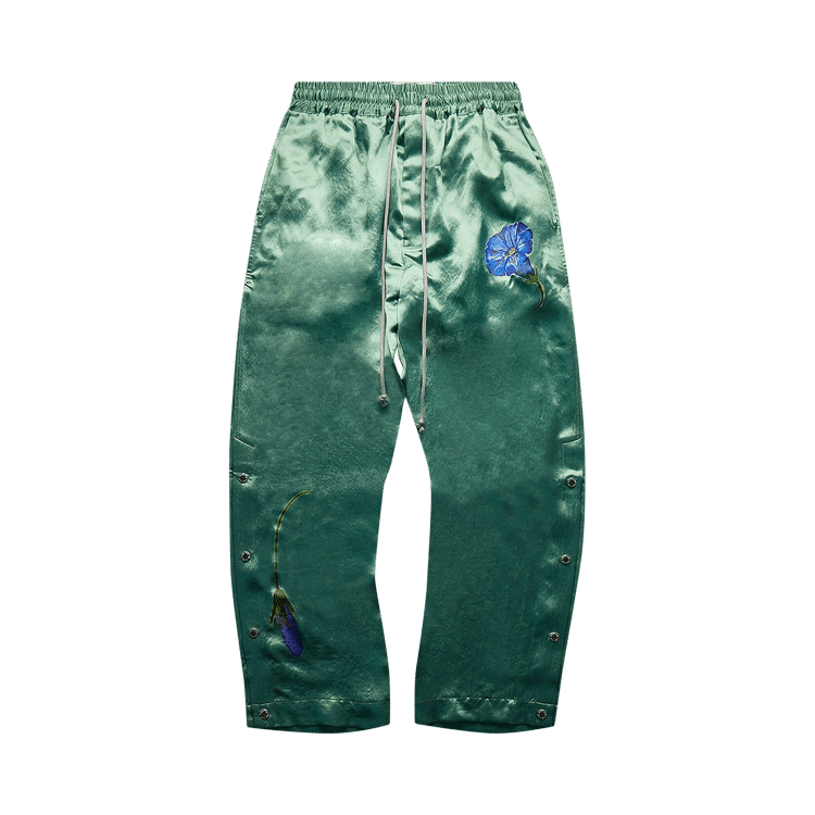 Song for the Mute Falling Flowers Studded Track Pant "Mint"