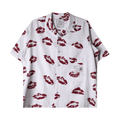 Maison Mihara Yasuhiro Kiss Printed Shirt "White/Red"