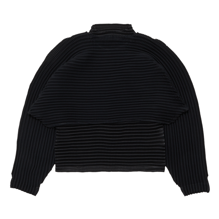 Issey Miyake Layered Pleats Shirt "Black"