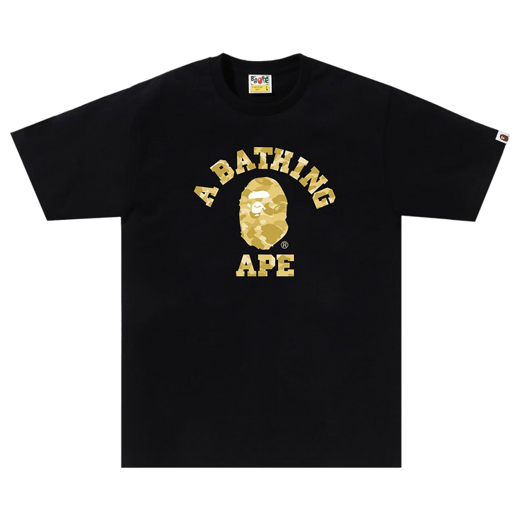 BAPE Color Camo College Tee "Black/Yellow"