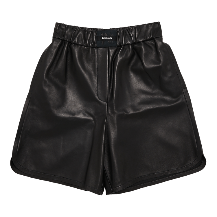 Palm Angels Monogram Leather Shorts "Black"