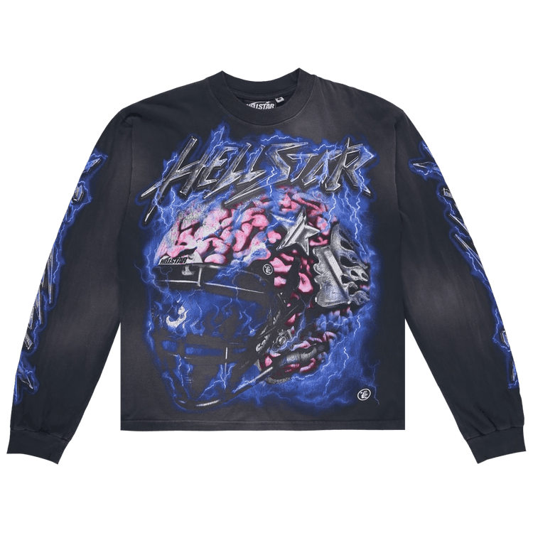 Hellstar Powered By The Star Long-Sleeve T-Shirt "Black/Purple"