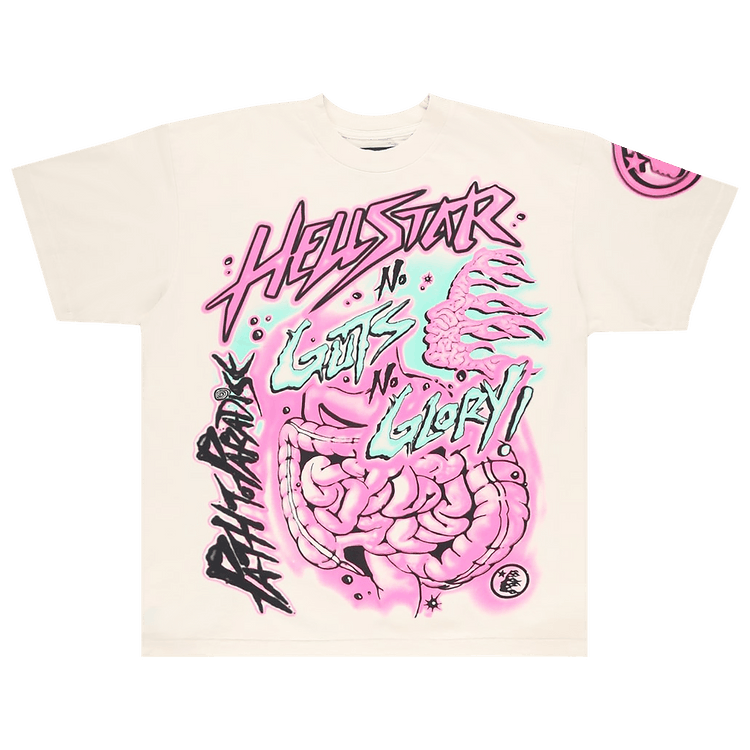 Hellstar No Guts No Glory T-Shirt "White/Pink"