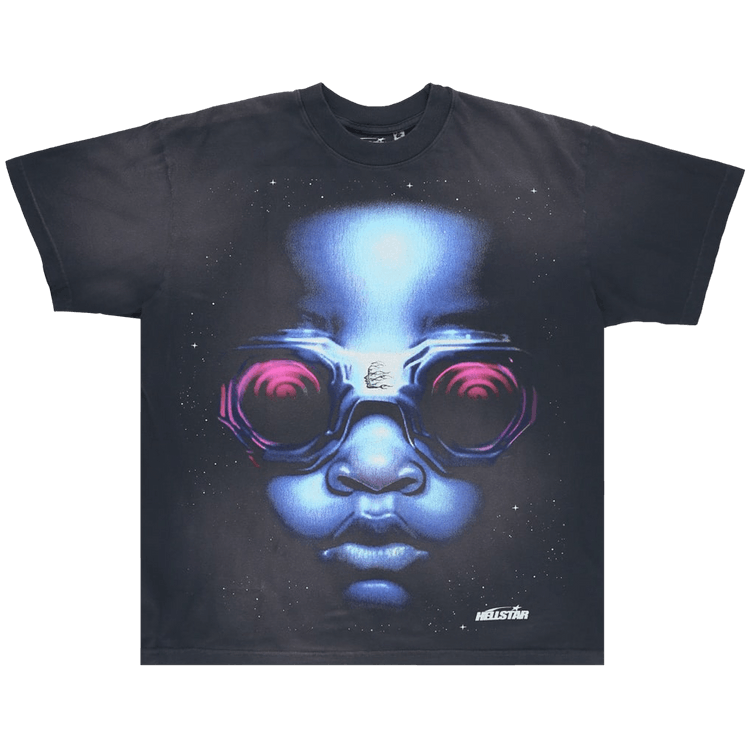 Hellstar Goggle T-Shirt "Black/Blue"