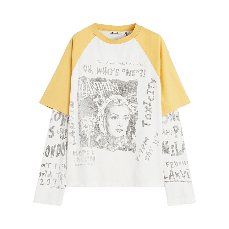 Lanvin Printed Long-Sleeeved Tee "Corn"