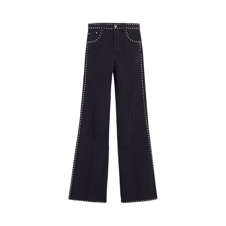 Lanvin Embroidered Flared Pants "Black"