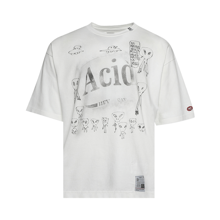 Maison Mihara Yasuhiro Distressed Acid Printed Tee "White"