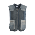 Marine Serre Regenerated Denim Vest "Grey"