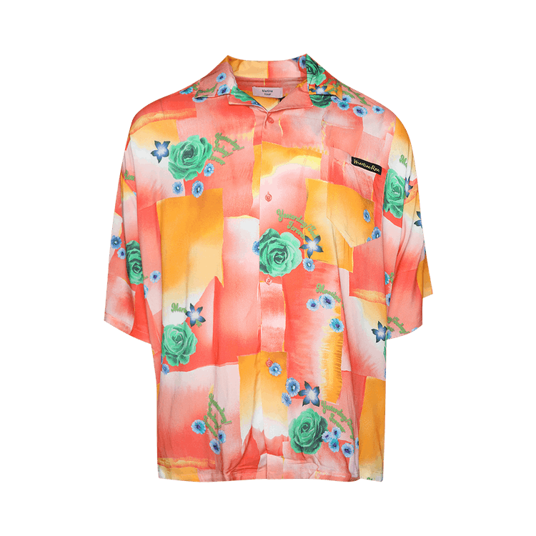Martine Rose Boxy Hawaiian Shirt "Today Floral Coral Toflco"