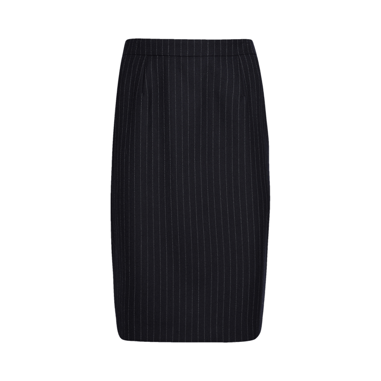 Saint Laurent Midi Skirt "Marine Blanc"