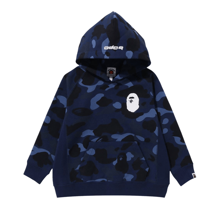 BAPE Kids Color Camo Ape Head Pullover Hoodie "Navy"