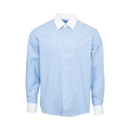Bode Striped Oxford Shirt "White/Blue"