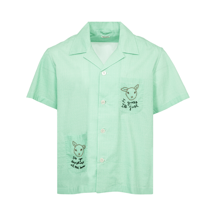 Bode See You At The Barnshort-Sleeveshirt "White/Green"
