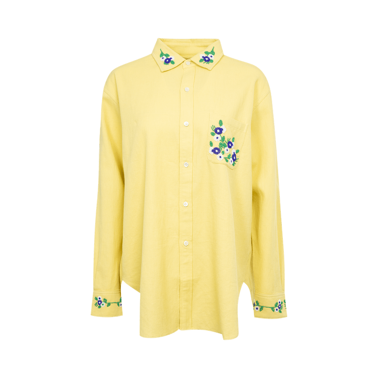 Bode Beaded Chicory Shirt "Yellow"