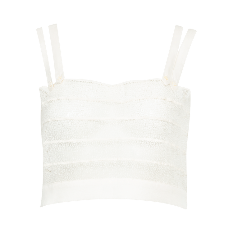 Bode Duet Lace Tank "White"
