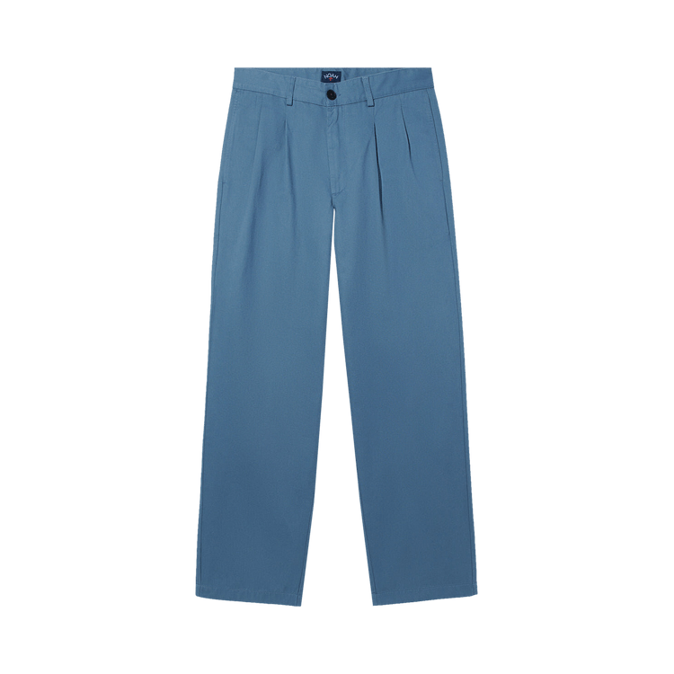Noah Twill Double-Pleat Pants "Slate"