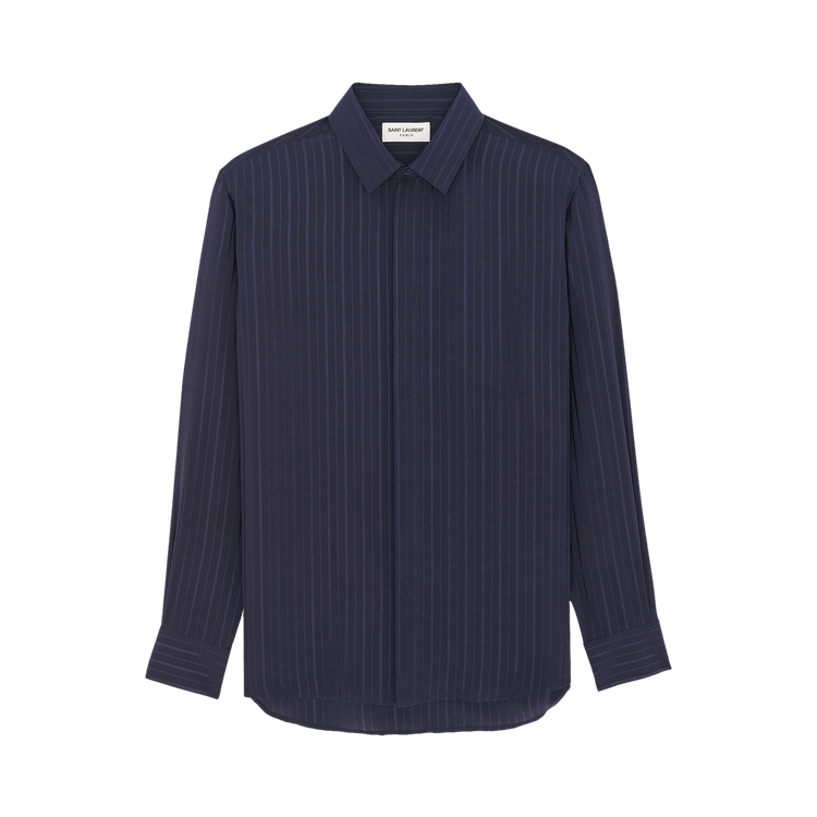 Saint Laurent Silk Shirt "Marine"