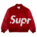 Supreme Big Logo Chenille Varsity Jacket "Red"