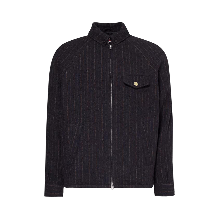 Kenzo Striped Wool Blouson "Blue/Black"