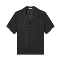Valentino Embroidered Silk Shirt "Black"