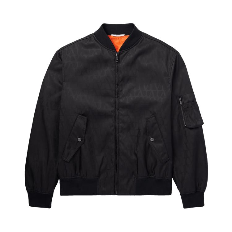 Valentino Garavani Toile Iconographe Light Bomber "Black"