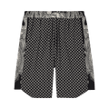 Balmain Mini Monogram Shorts "Black/Ivory"