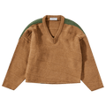 Kiko Kostadinov Delian V Neck Jumper "Melange Almond/Melange Green"
