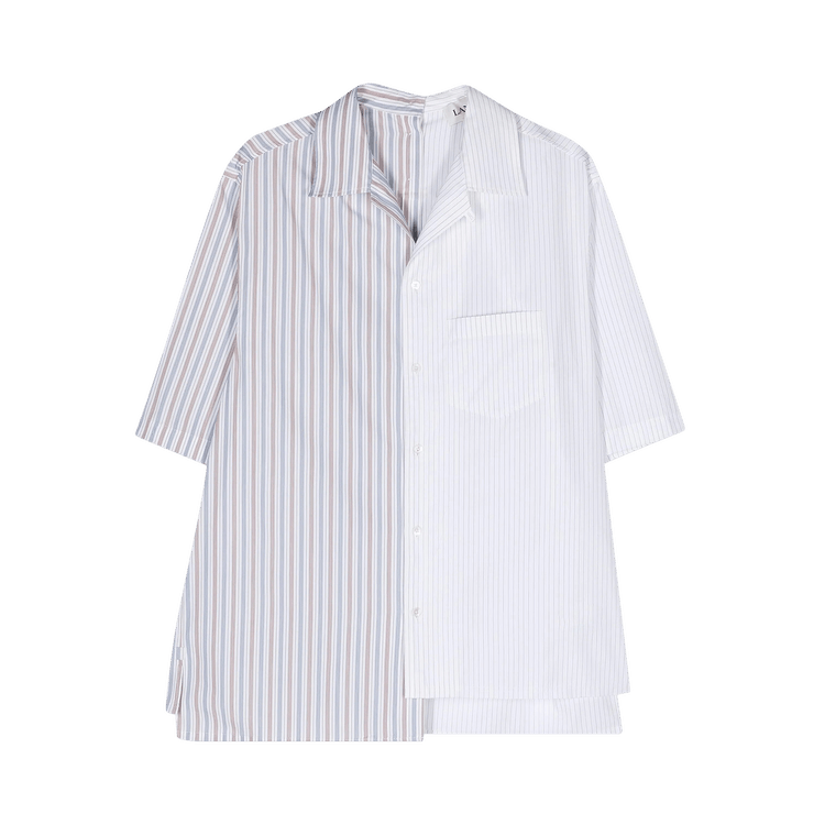 Lanvin Short-Sleeve Asymmetric Shirt "Cumin"