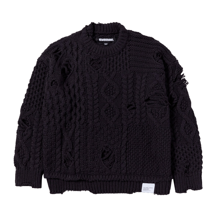 Neighborhood Patchwork Savage Sweater "Navy"