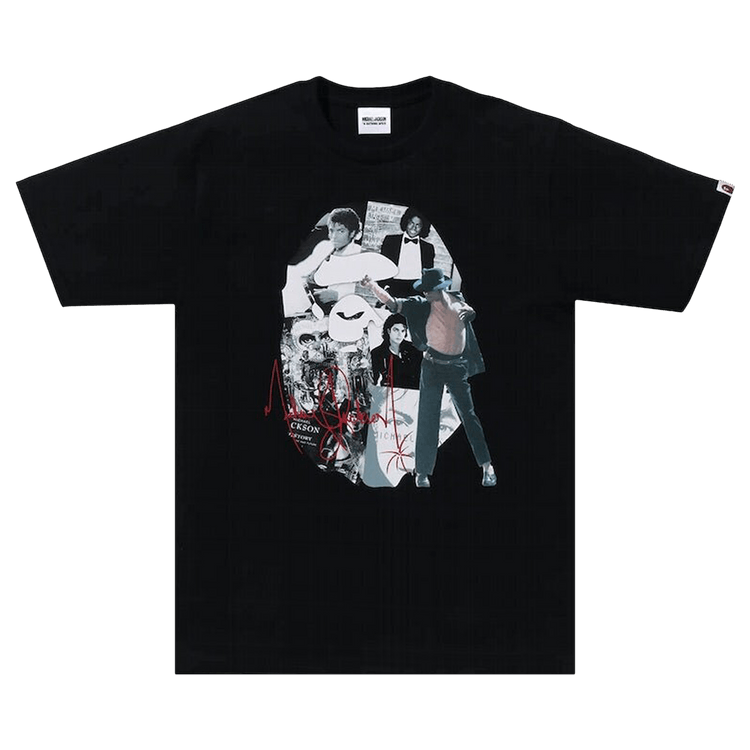BAPE x Michael Jackson Album Jacket Ape Head Tee "Black"