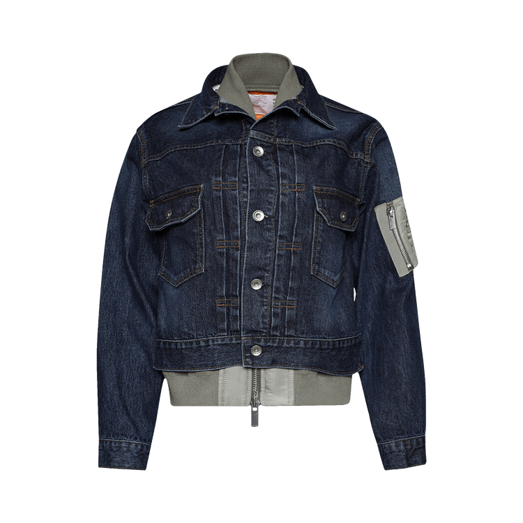 Sacai Denim Blouson "Blue/Light Khaki"