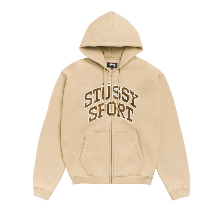 Stussy Sport Zip Hoodie "Tan"