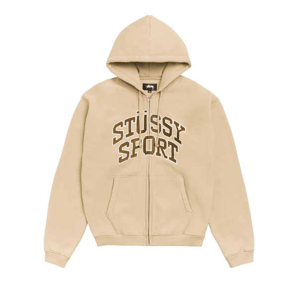 Stussy Sport Zip Hoodie "Tan"