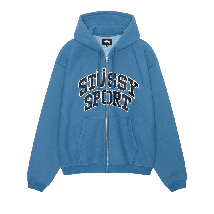 Stussy Sport Zip Hoodie "Blue"