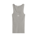 Miu Miu Ribbed Jersey Tank Top "Marble/Natural"