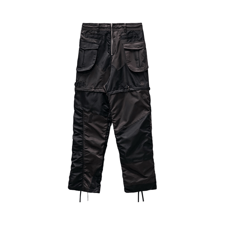 Andersson Bell Detachable Patchwork Cargo Pants "Black"