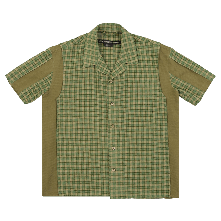 Andersson Bell Aprol Check Panel Shirts "Green"
